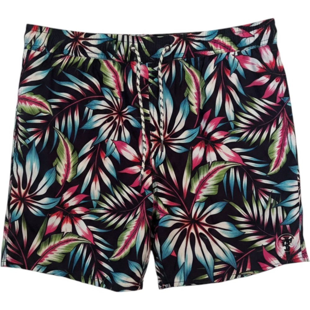 Maui and Sons Men's Tropical Palm Leaf Swim Trunks XL